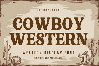 Cowboy Fonts for Western Designs and Diy Projects