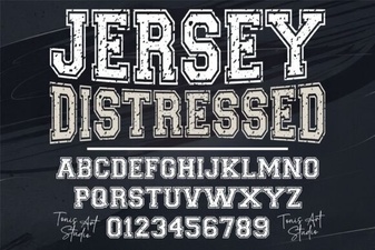 Jersey Distressed Fonts for Authentic Designs