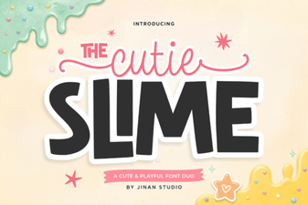 Cutie Slime Duo Font Design for Playful Projects